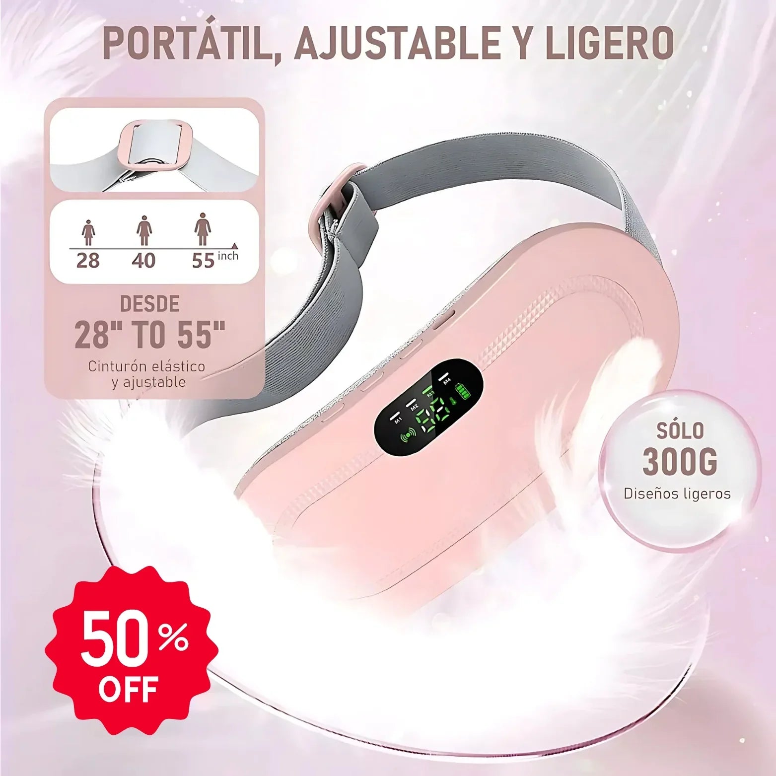 TermoWave® Cinturón Térmico Inteligente para Alivio de Cólicos Menstruales