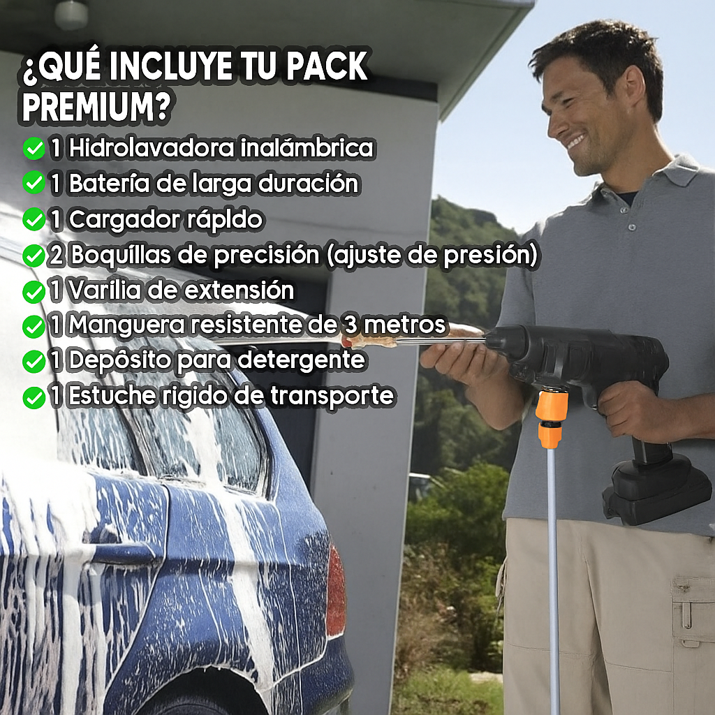 HIDROLAVADORA RECARGABLE INALÁMBRICA