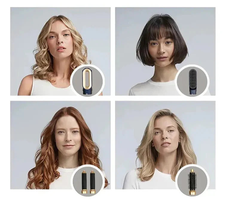 Secador y Rizador 5 en 1: Peinado Perfecto en Minutos