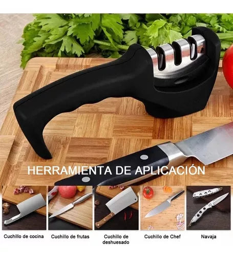 Afilador De Cuchillos PROFESIONAL🔪 3 en 1