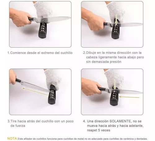 Afilador De Cuchillos PROFESIONAL🔪 3 en 1