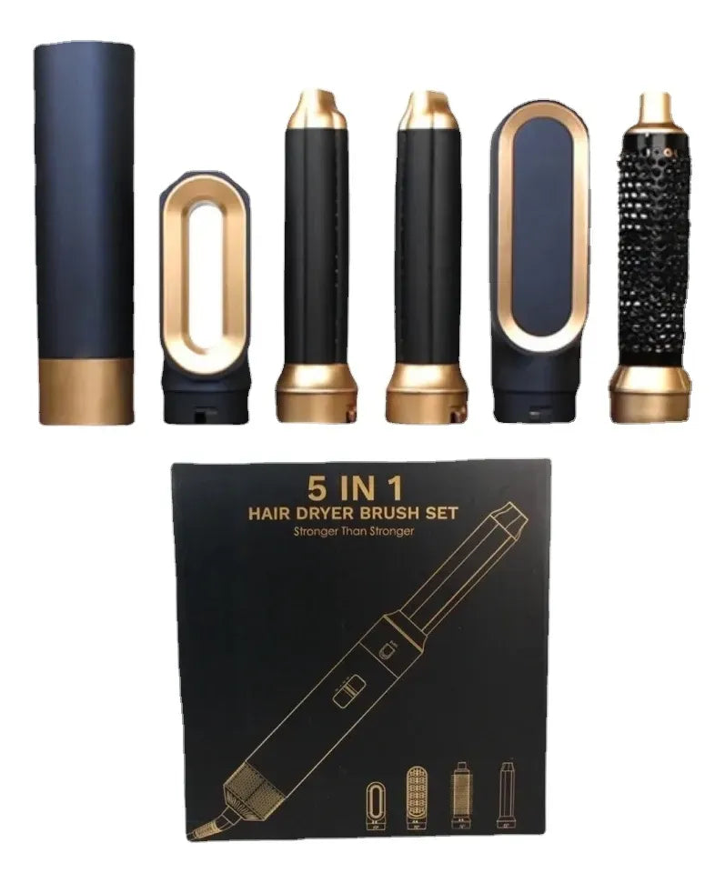 Secador y Rizador 5 en 1: Peinado Perfecto en Minutos